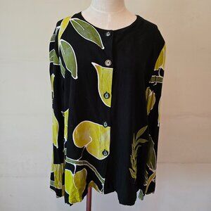 Asian Creations - Fabulous Foliage Button Up Top